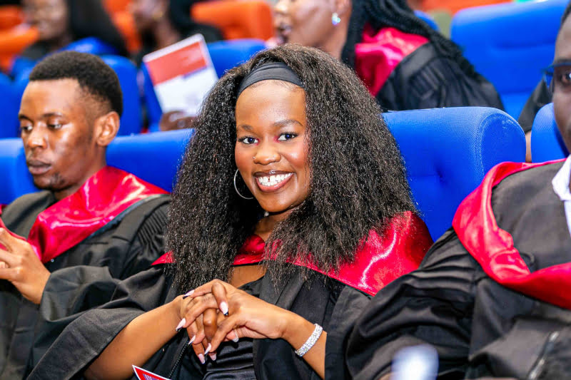 a ihti student all smiles during the graduation ceremony jpg