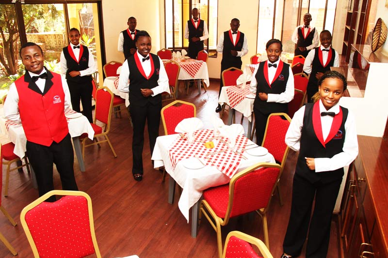 ihti students at an internship session in a major hotel in Nairobi jpg
