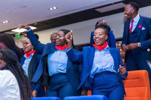 ihti students in a celebratory mood jpg