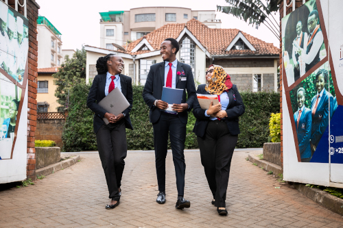 ihti students making a grand entrance at the gate jpg